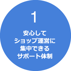 安心してショップ運営に集中できるサポート体制